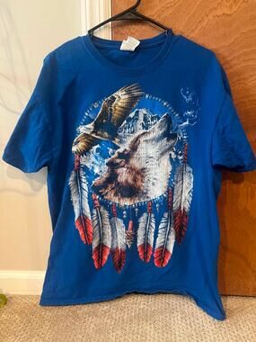 Vintage wolf dream catcher tshirt